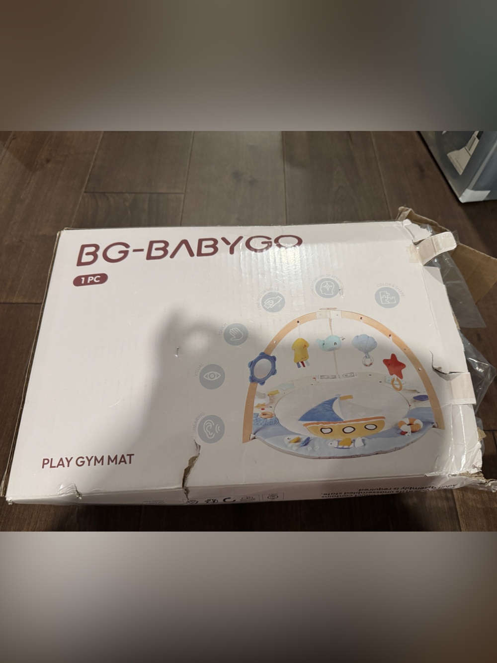 BG-BABYG0 Blue Play Gym Mat - Soft Activity Mat for Babies